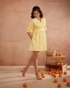 Daisey Hand-Embroidered Floral Short Dress – hand-embroidered 100% cotton – RASRA MAI