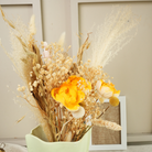 Matcha Muse Sculpted Vase with Dried Flowers | Modern Decorative Vase - https://artecasa.in/