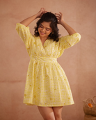Daisey Hand-Embroidered Floral Short Dress – hand-embroidered 100% cotton – RASRA MAI