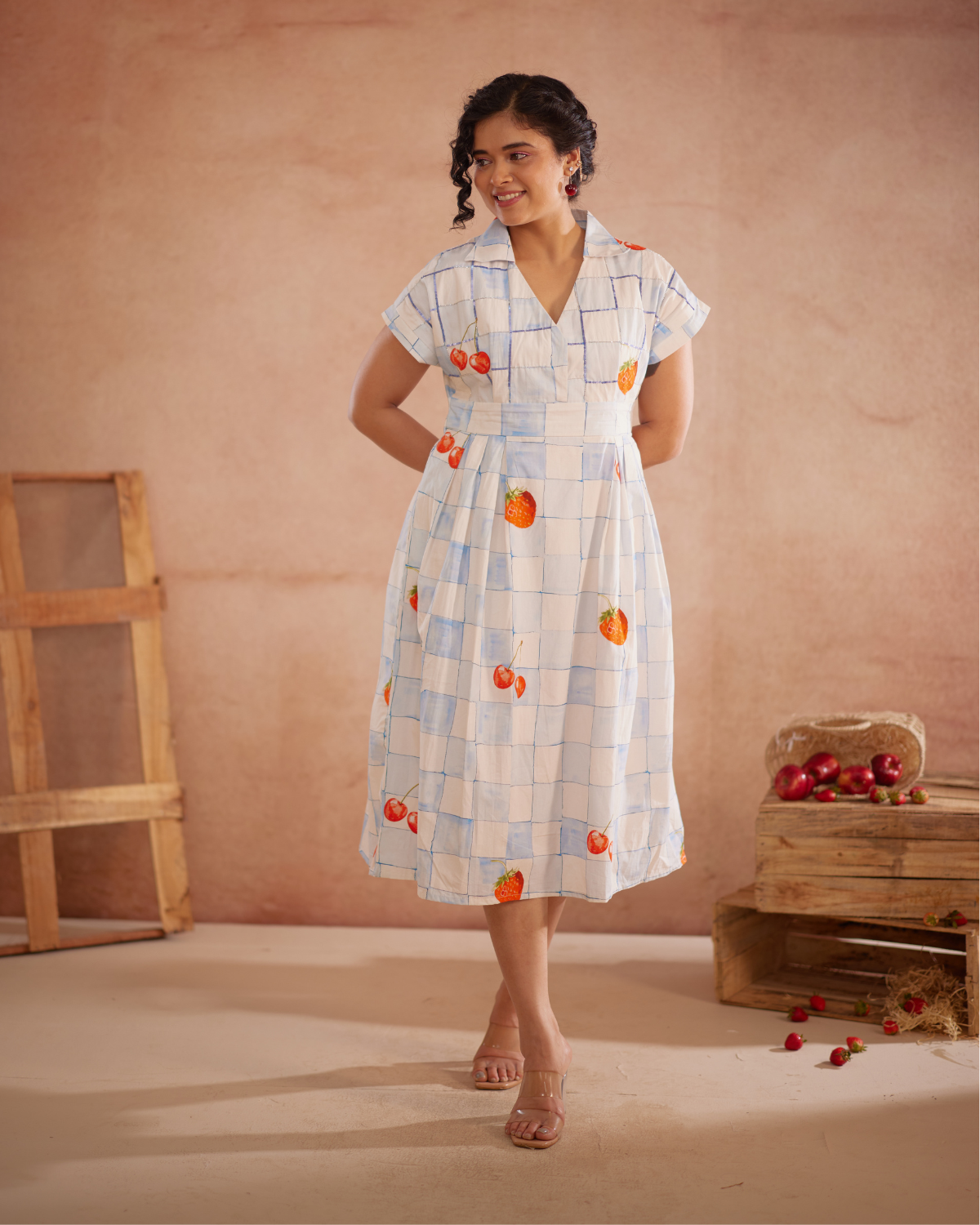 Cherri Hand-Embroidered Summer Midi Dress – hand-embroidered 100% cotton – RASRA MAI