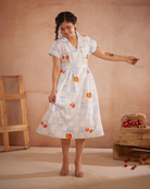 Cherri Hand-Embroidered Summer Midi Dress – hand-embroidered 100% cotton – RASRA MAI