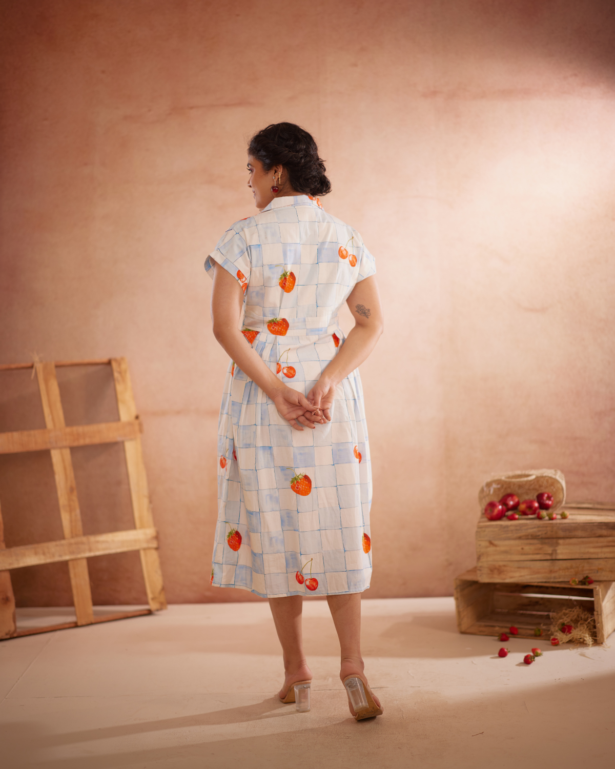 Cherri Hand-Embroidered Summer Midi Dress – hand-embroidered 100% cotton – RASRA MAI