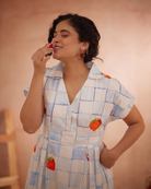 Cherri Hand-Embroidered Summer Midi Dress – hand-embroidered 100% cotton – RASRA MAI