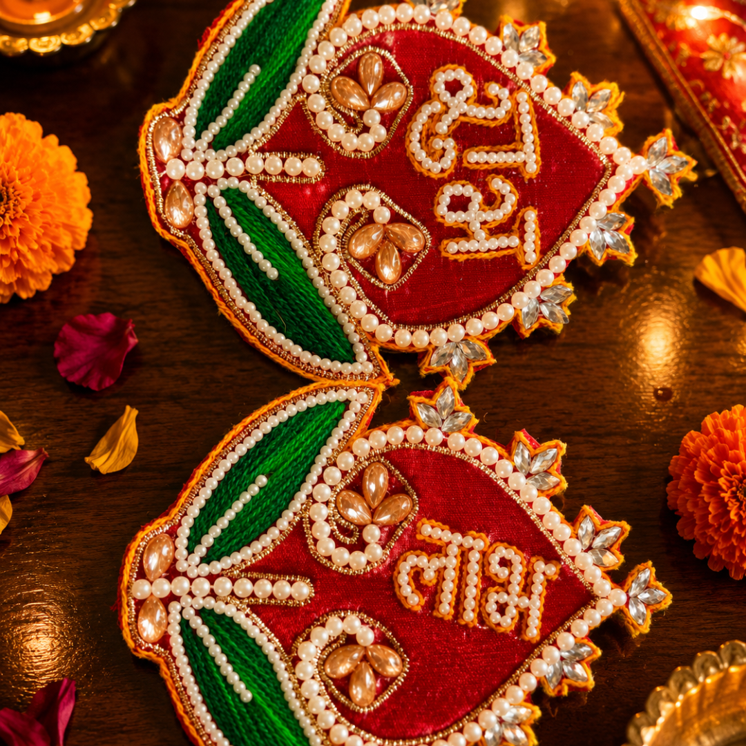 Shubh Labh Ruby Tealight Festive Decor – Diwali Home Décor - https://artecasa.in/