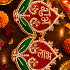 Shubh Labh Ruby Tealight Festive Decor – Diwali Home Décor - https://artecasa.in/