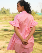 Aasshna Hand-Embroidered Short Dress – hand-embroidered 100% cotton – RASRA MAI
