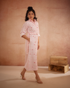 Ishiikaa Hand-Embroidered Floral Shirt Dress – hand-embroidered 100% cotton – RASRA MAI