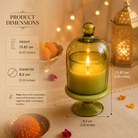 Verdant Glow Green Glass Jar Candle | Oudh Soy Wax Candle - https://artecasa.in/