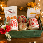 Festive Chai & Glow Mug Gift Box | 2 Mugs & Matka Soy Wax Candle - https://artecasa.in/