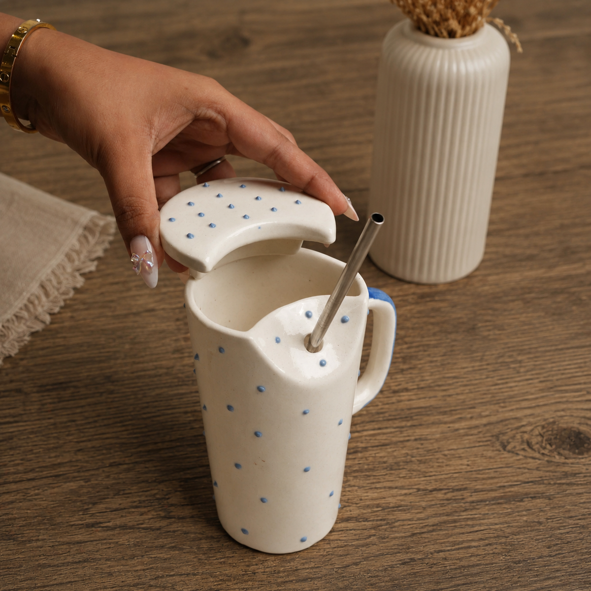 Artecasa Azure Ceramic Sipper Rakhi Hamper | Premium Raksha Bandhan Gift Hamper - https://artecasa.in/