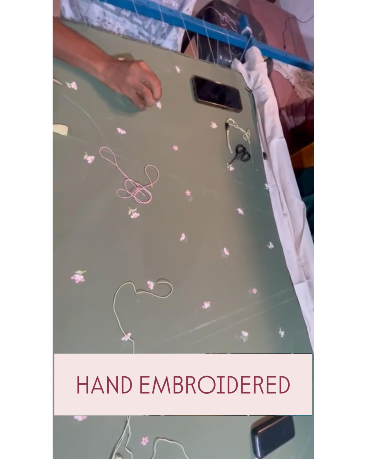 Vaani Hand-Embroidered Long Skirt – hand-embroidered 100% cotton – RASRA MAI