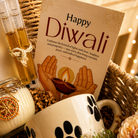 Paws & Panda Festive Mug Gift Hamper | Dog & Panda Mugs with Diwali Candle - https://artecasa.in/