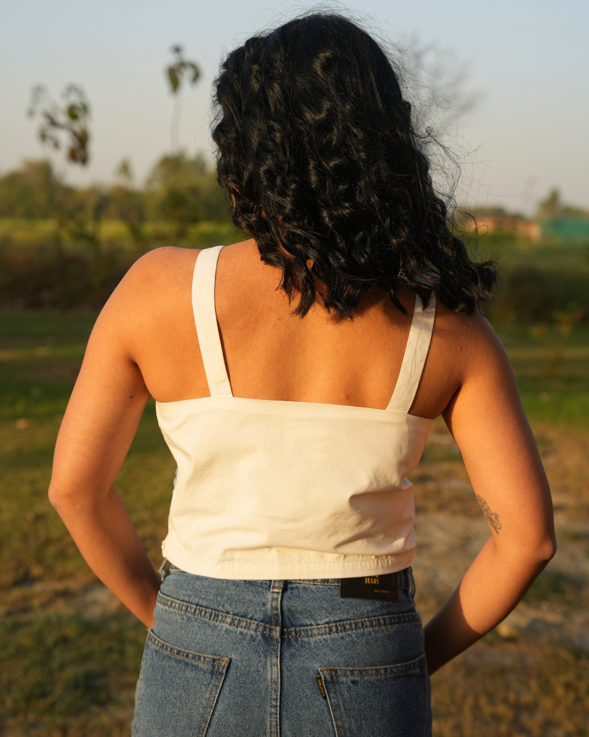 Pavaanii Hand-Embroidered Crop Top – hand-embroidered 100% cotton – RASRA MAI