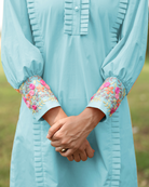 Mrrinali Hand-Embroidered Short Dress – hand-embroidered 100% cotton – RASRA MAI