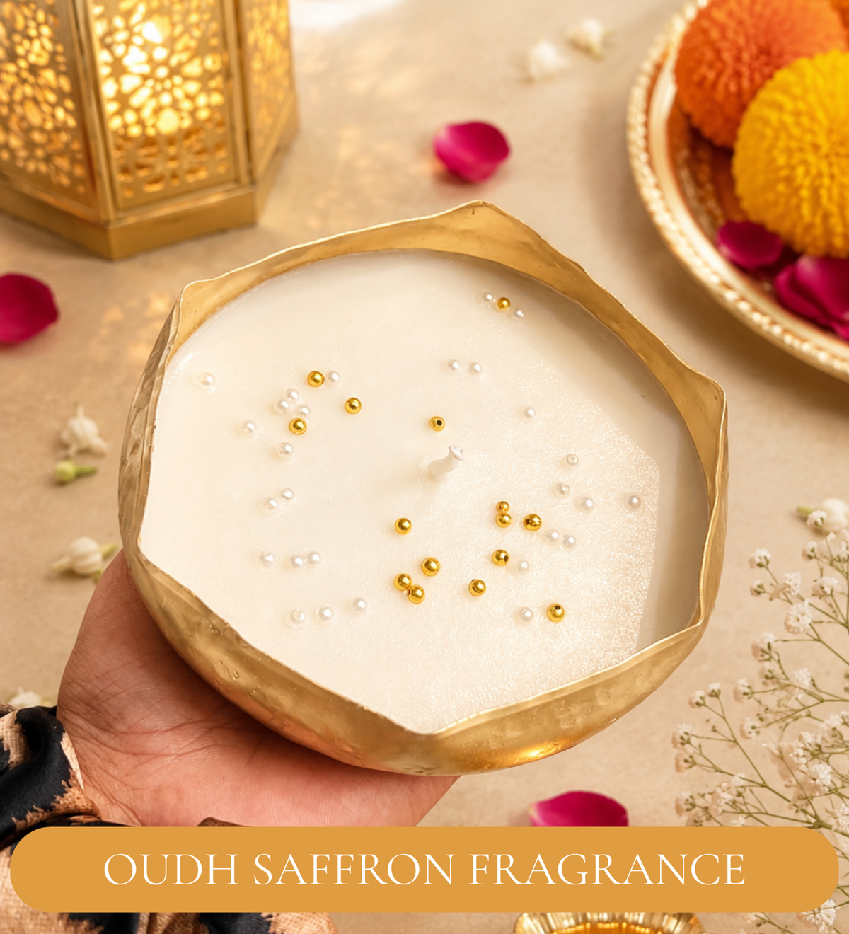 Gulab Glow Pink Festive Gift Basket | Urli Soy Wax Candle & Diwali Décor Hamper - https://artecasa.in/