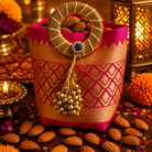 Shubh Labh Pink Celebration Gift Box | Urli Candle, Almonds & Diwali Hamper - https://artecasa.in/