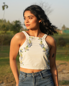 Pavaanii Hand-Embroidered Crop Top – hand-embroidered 100% cotton – RASRA MAI