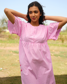 Mittali Hand-Embroidered Short Dress – hand-embroidered 100% cotton – RASRA MAI