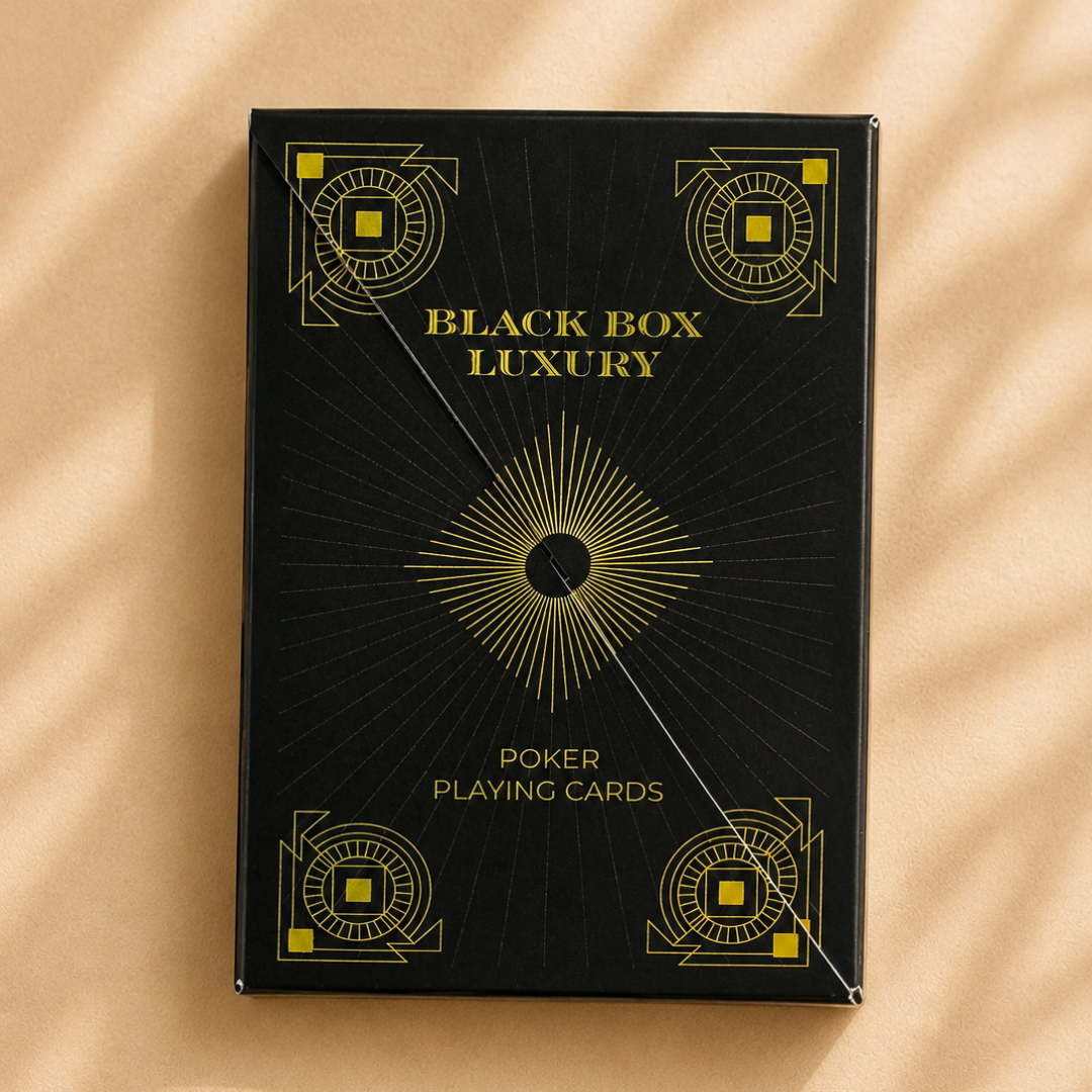 Midnight Royale Playing Cards Gift Box | Diwali Gift Hamper with Matka Candle - https://artecasa.in/