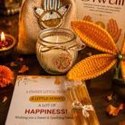 Sunshine Crochet Tulip Candle Gift Hamper – Elegant Diwali Gift - https://artecasa.in/