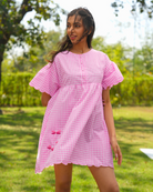 Mittali Hand-Embroidered Short Dress – hand-embroidered 100% cotton – RASRA MAI