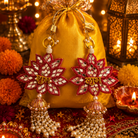 Rangoli Pink & Festive Potli Gift Basket | Shubh Labh & Almonds Diwali Hamper - https://artecasa.in/