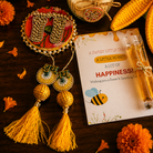 Sunshine Crochet Tulip Candle Gift Hamper – Elegant Diwali Gift - https://artecasa.in/