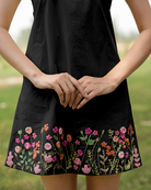 Jahnvi Hand-Embroidered Short Dress – hand-embroidered 100% cotton – RASRA MAI
