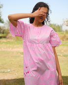 Mittali Hand-Embroidered Short Dress – hand-embroidered 100% cotton – RASRA MAI