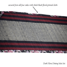 Dark Flora Dining Mat Set with floral printed cloth on a white background