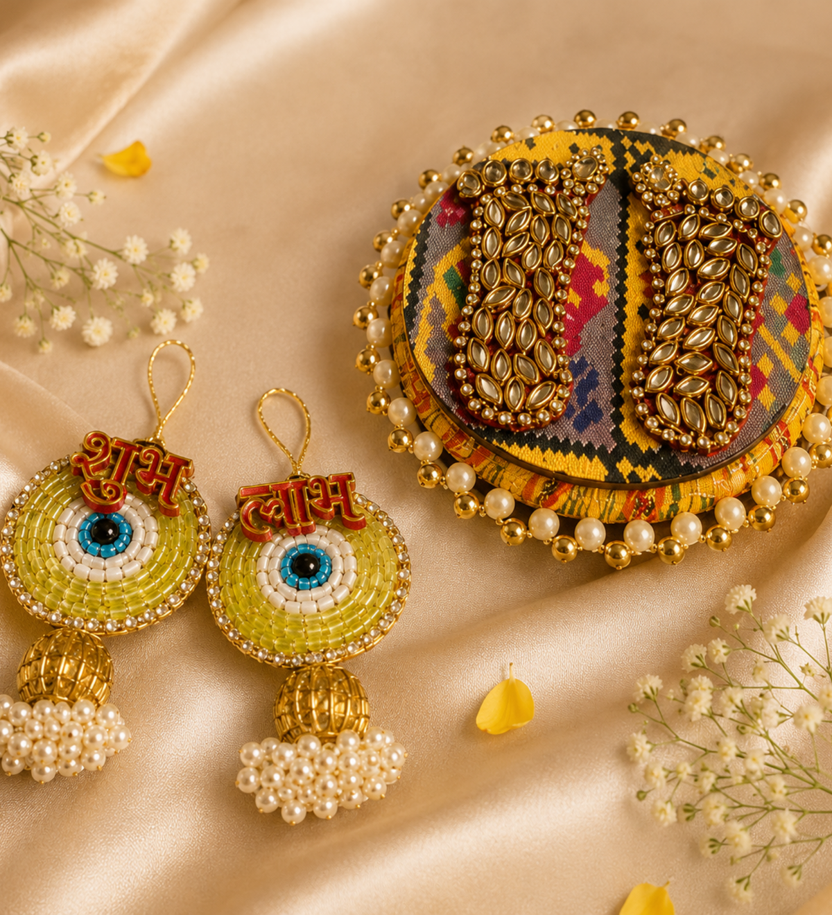 Sutli Bomb Box Diwali Gift Hamper with Matka Candle, Mata Laxmi Charan & Shubh Labh - https://artecasa.in/