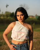 Aamiyaa Hand-Embroidered Crop Top – hand-embroidered 100% cotton – RASRA MAI