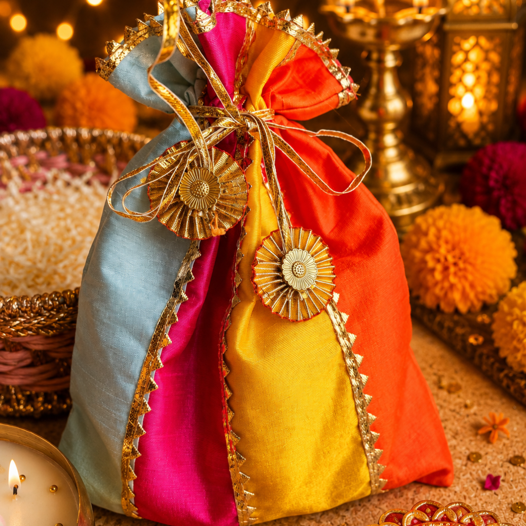 Gulab Glow Pink Festive Gift Basket | Urli Soy Wax Candle & Diwali Décor Hamper - https://artecasa.in/