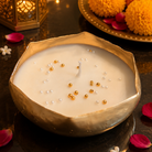 Ripple Glow Wavy Urli Candle | Oudh Saffron Diwali Candle - https://artecasa.in/