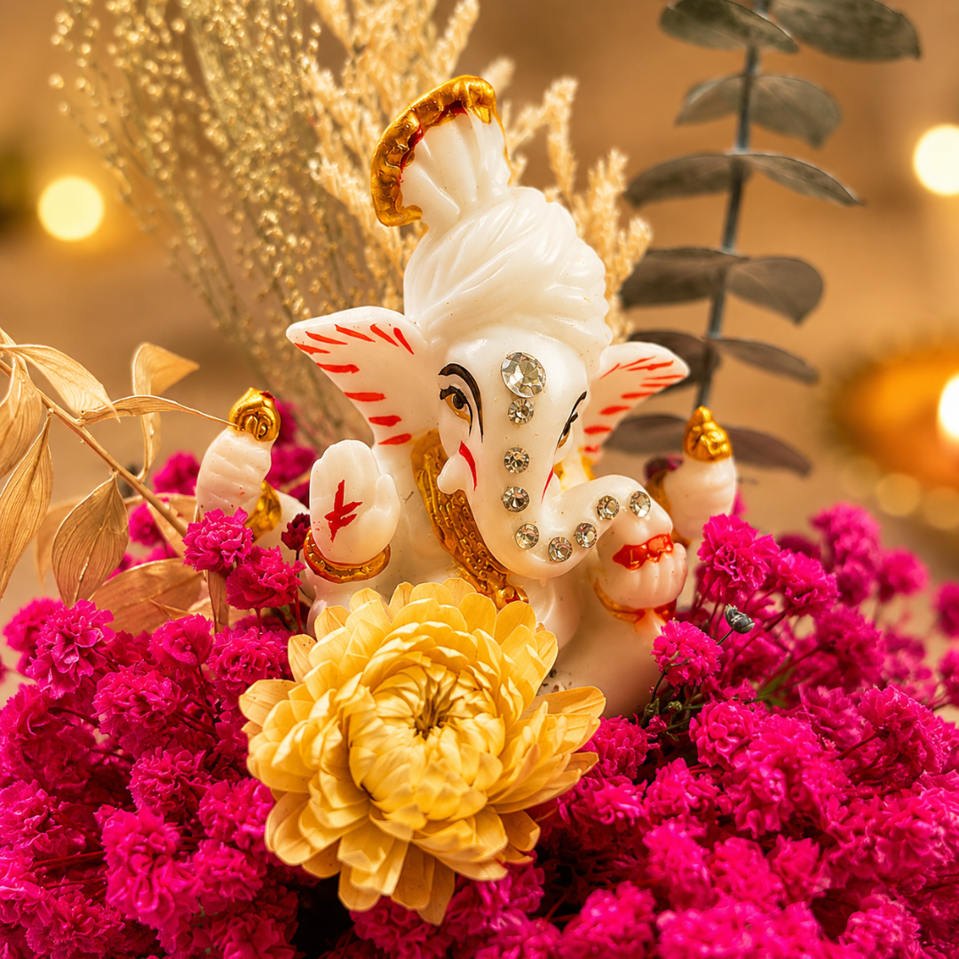 Divine Ganesha Blessings Decorative Dome | Elegant Festive Home Décor - https://artecasa.in/