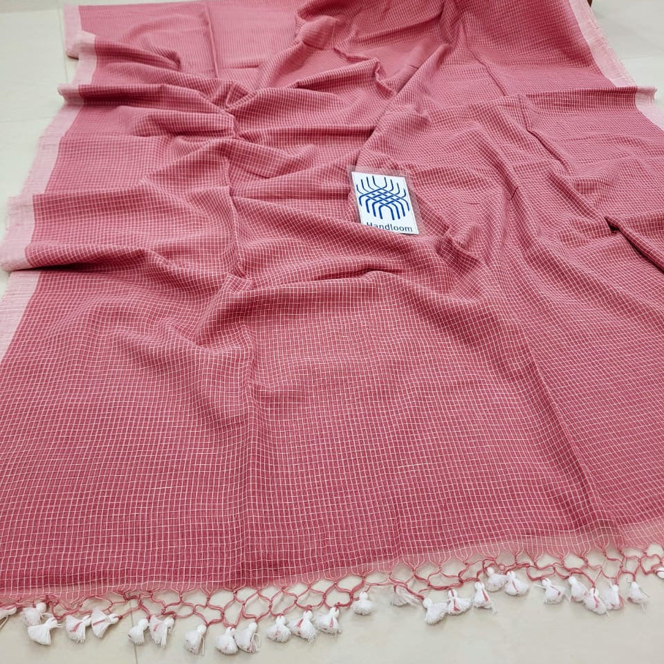 Woman wearing Vamika handloom saree perfect for a professional office look