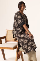 Devi Pleated Black Kurta - Dhãran