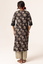 Devi Pleated Black Kurta For Women's