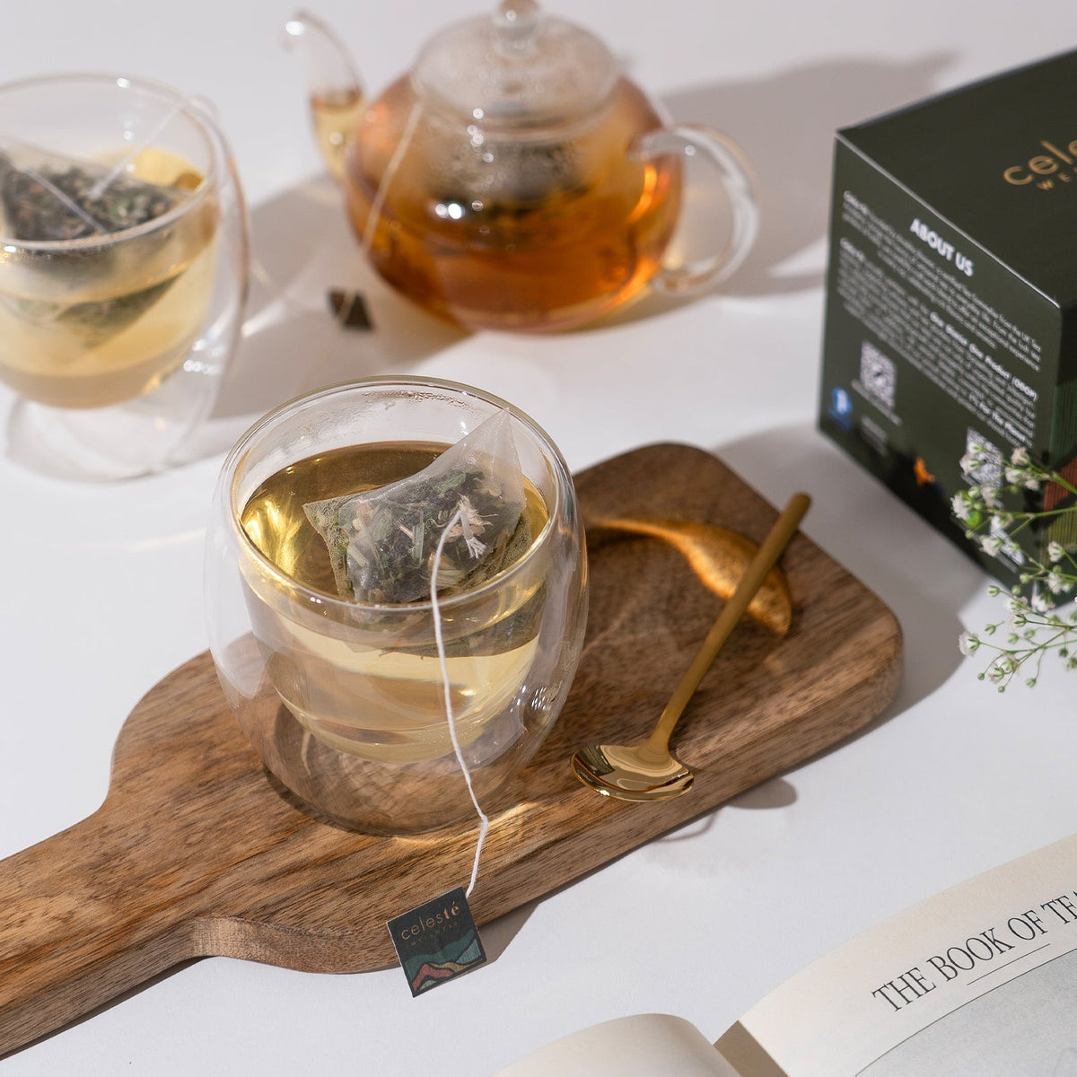 Assorted Tea Bags | Herbal & Green Tea Sampler - 15 Count