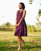 Allaya Hand-Embroidered Short Dress – hand-embroidered 100% cotton – RASRA MAI