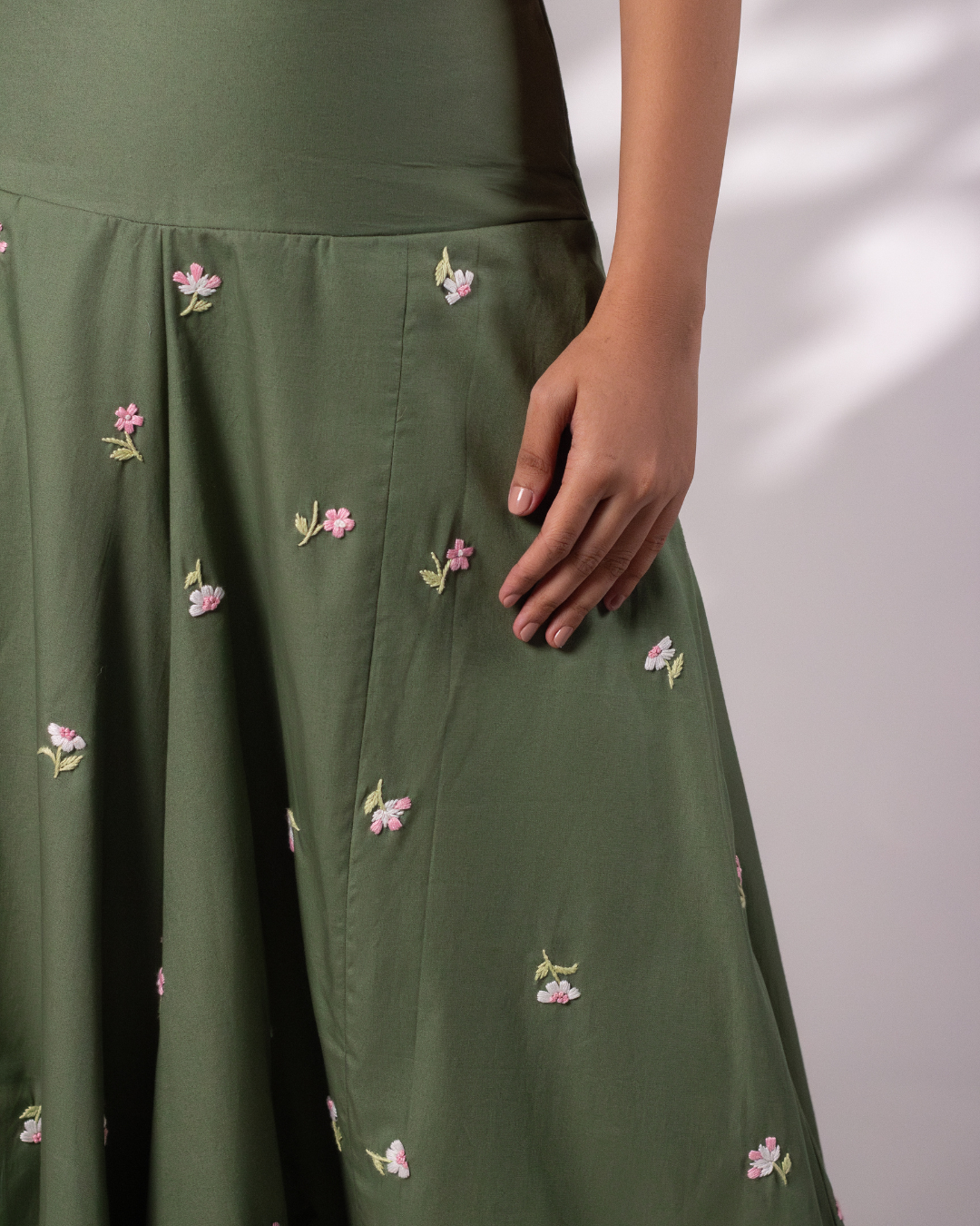Vaani Hand-Embroidered Long Skirt – hand-embroidered 100% cotton – RASRA MAI
