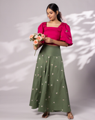 Dia Hand-Embroidered Crop Top – hand-embroidered 100% cotton – RASRA MAI