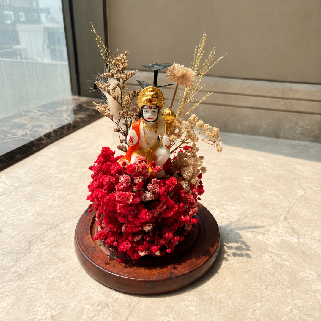 Hanuman Blessings Sacred Decorative Dome | Hanuman Ji Red Dome - https://artecasa.in/