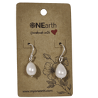 #77 - Drop Baroque shell pearl Earrings - ONEarth