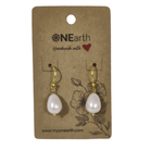 #77 - Drop Baroque shell pearl Earrings - ONEarth