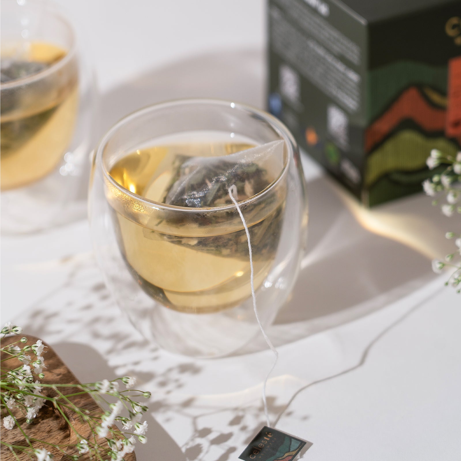 Chamomile Lavender Herbal Tea Bags | Calm - 15 Count - CELESTE