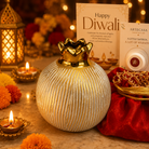 Utsav Jute Net Festive Gift Basket | Red Potli, Pomegranate & Soy Wax Candle - https://artecasa.in/