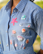 Rishika Hand-Embroidered Shirt Dress – hand-embroidered 100% cotton – RASRA MAI