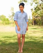 Arnnikaa Hand-Embroidered Short Dress – hand-embroidered 100% cotton – RASRA MAI