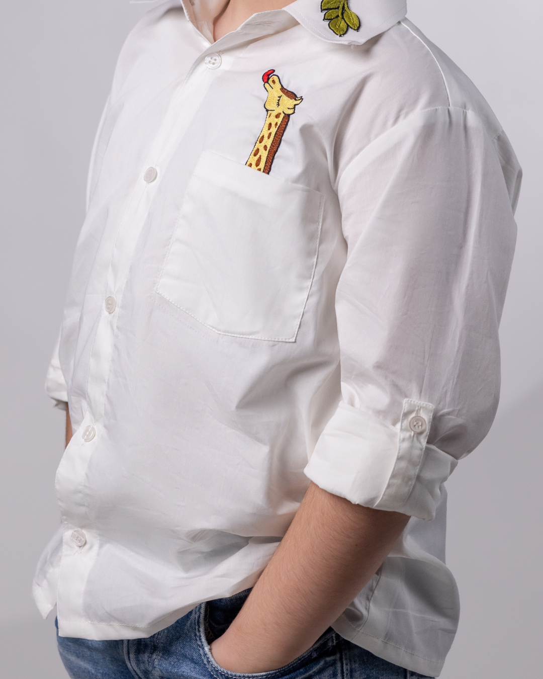 Ayaan Hand-Embroidered Shirt – hand-embroidered 100% cotton – RASRA MAI